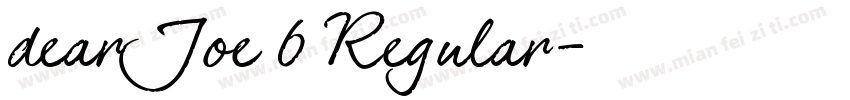 dearJoe 6 Regular字体转换